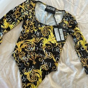 Versace Couture Women's Logo-Print Bodysuit